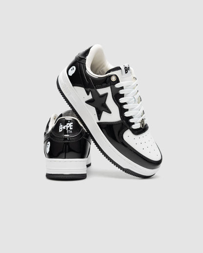 Bape A Bathing Ape Bape STA Patent Leather Black White
