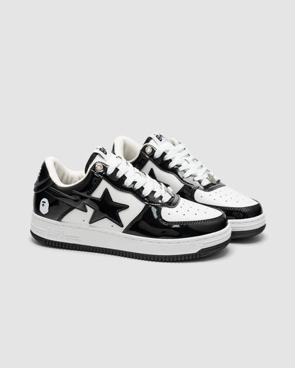 Bape A Bathing Ape Bape STA Patent Leather Black White