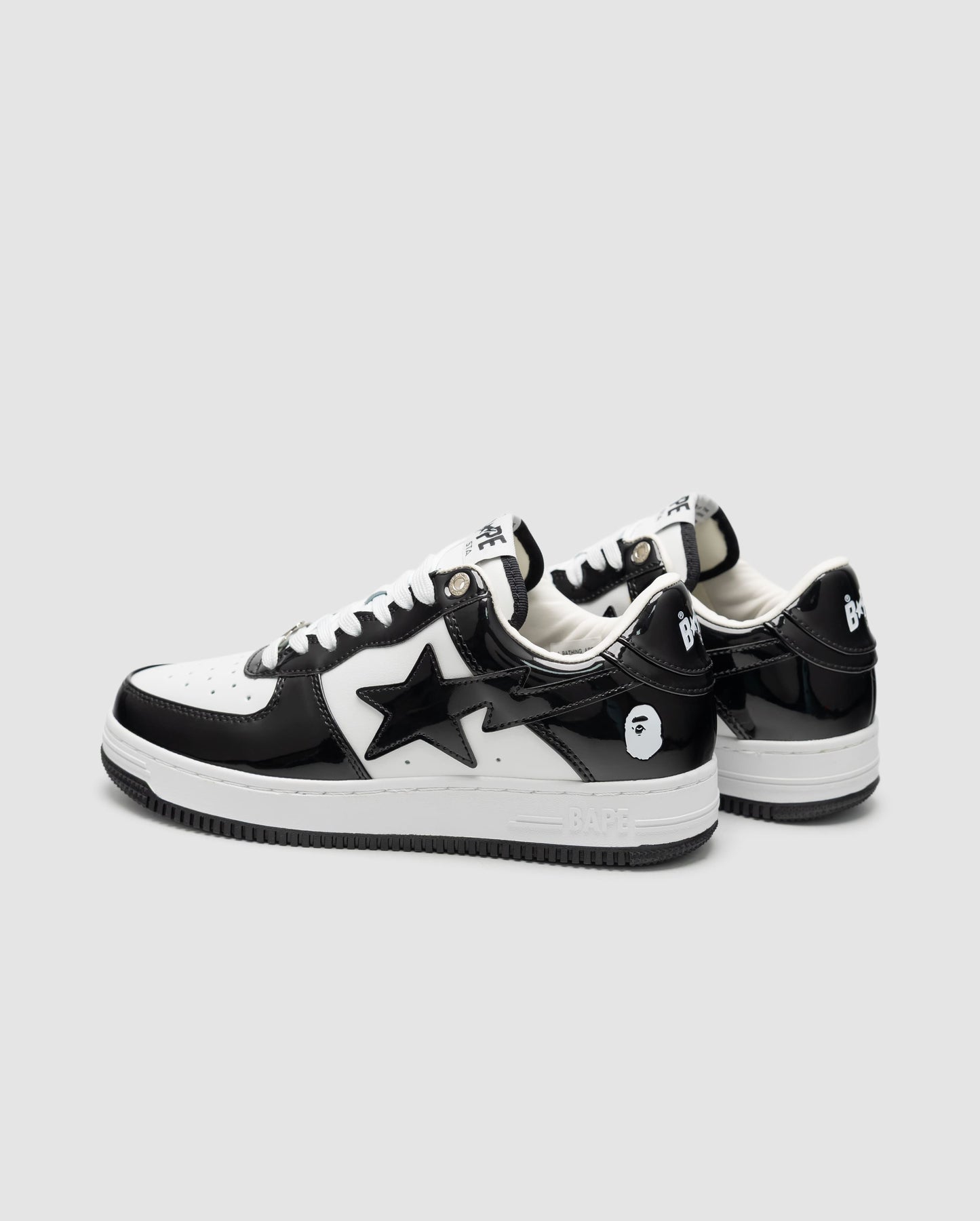 Bape A Bathing Ape Bape STA Patent Leather Black White