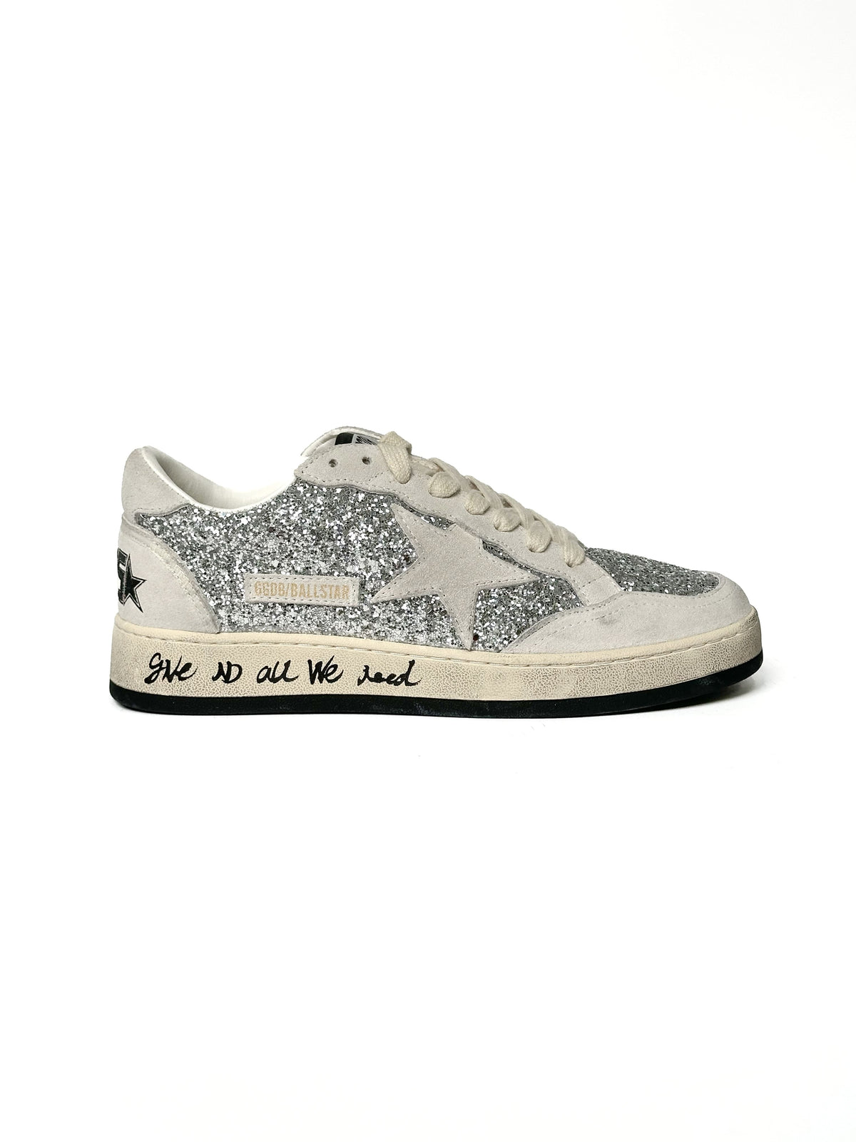 Golden Goose Superstar Ballstar Sparkle Light Grey