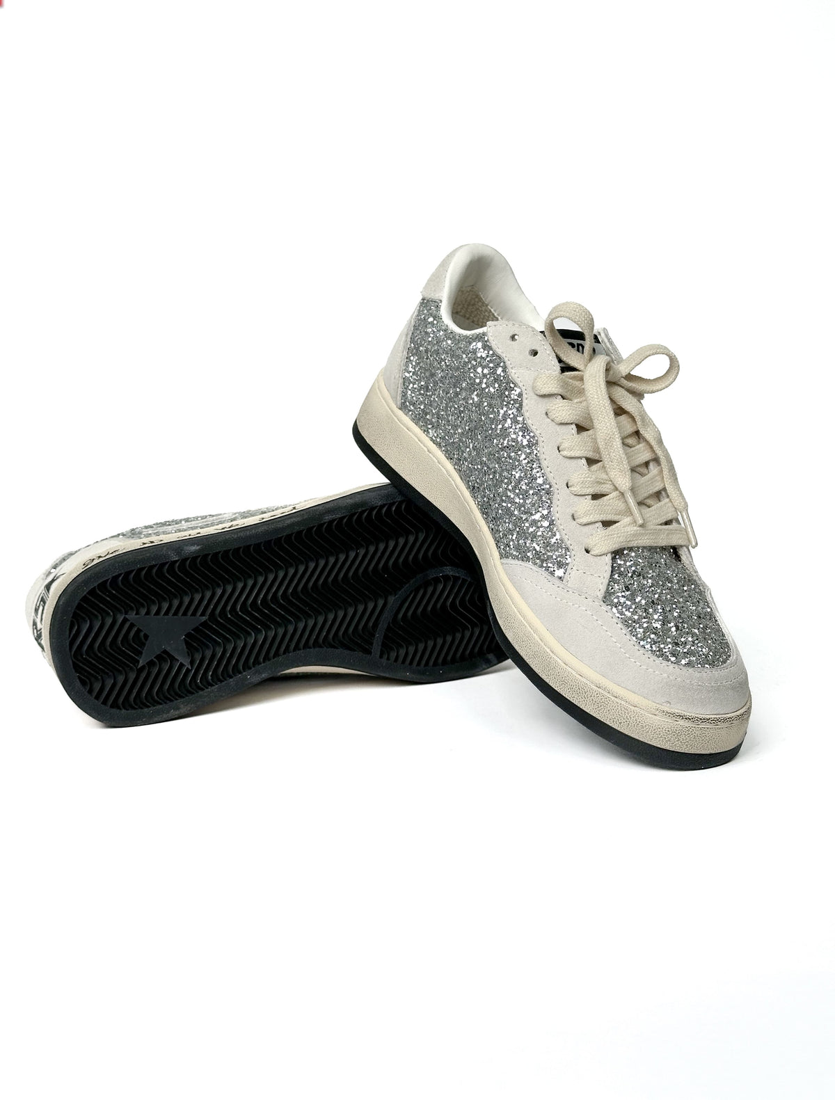 Golden Goose Superstar Ballstar Sparkle Light Grey