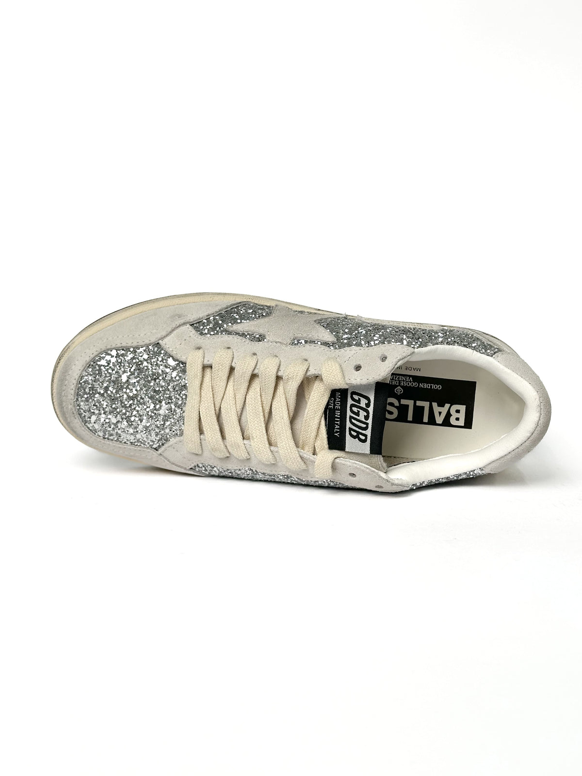 Golden Goose Superstar Ballstar Sparkle Light Grey