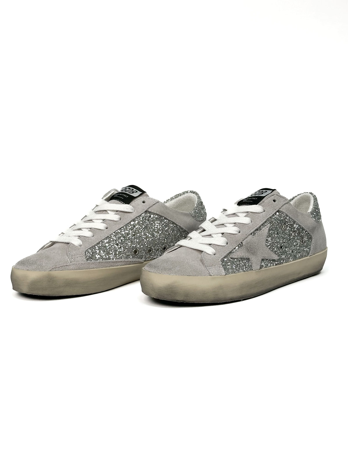 Golden Goose Superstar GGDB Star Light Grey Sparkle