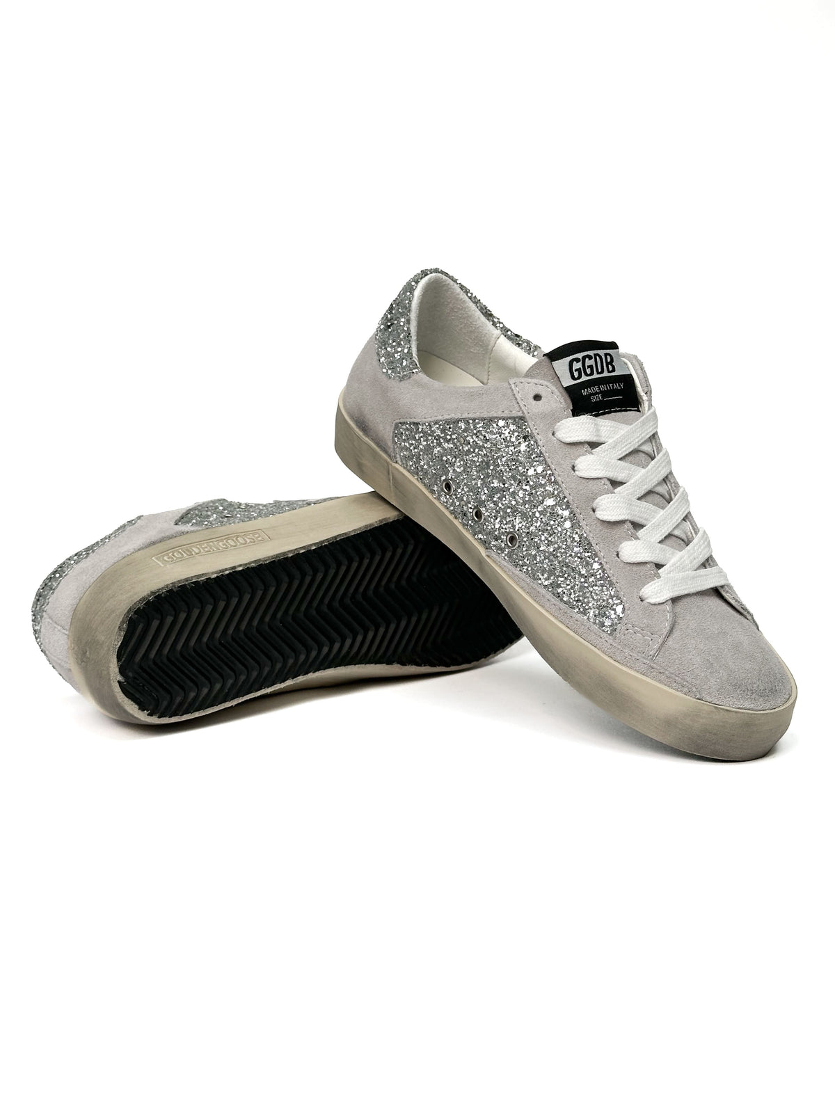 Golden Goose Superstar GGDB Star Light Grey Sparkle