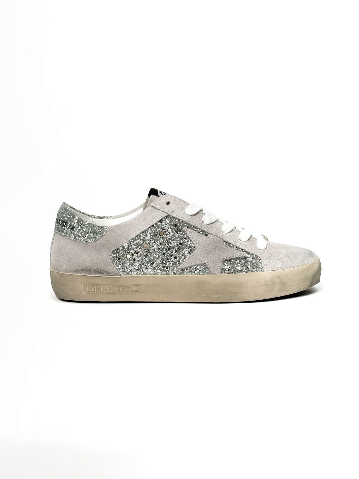 Golden Goose Superstar GGDB Star Light Grey Sparkle