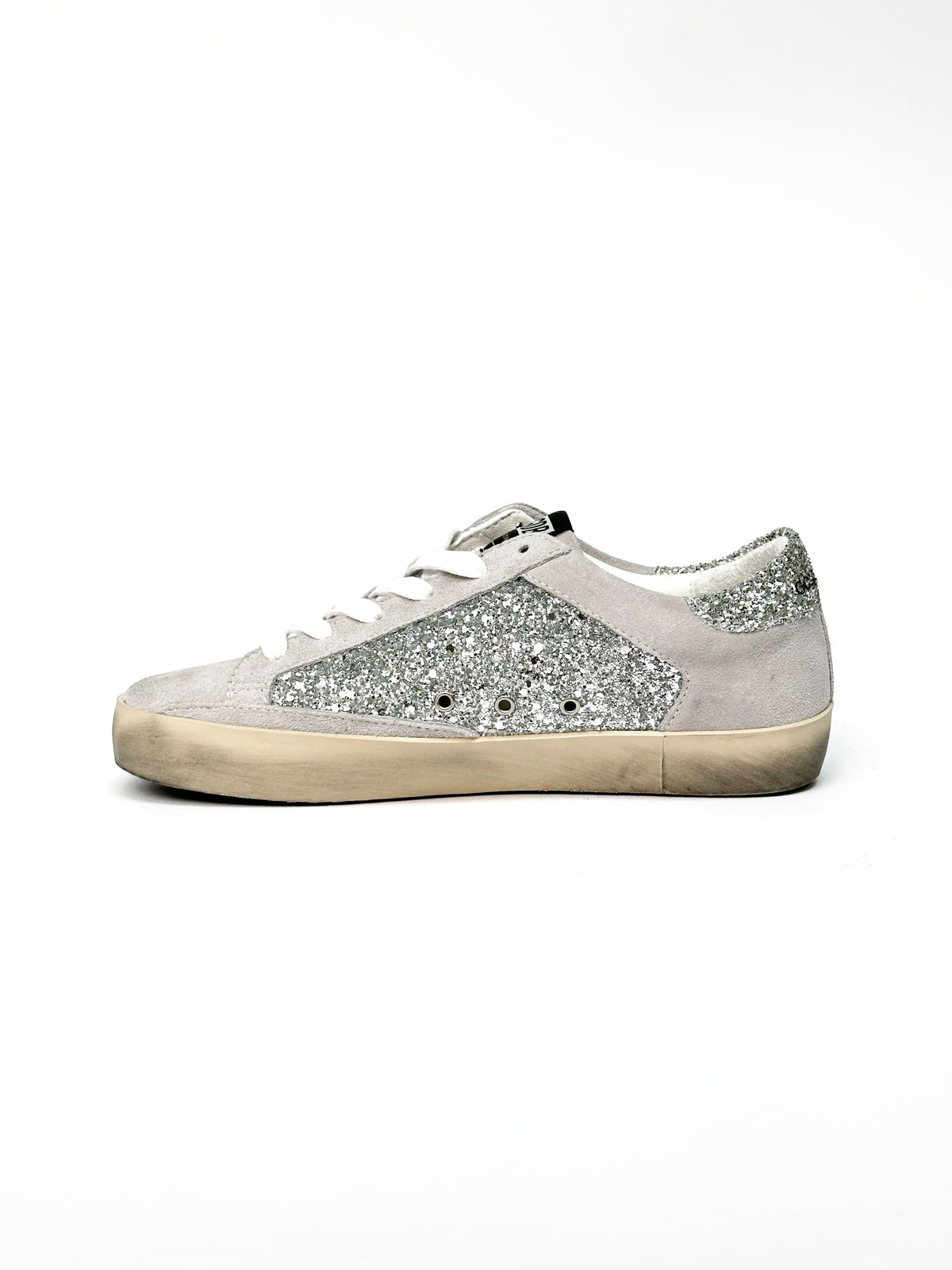 Golden Goose Superstar GGDB Star Light Grey Sparkle