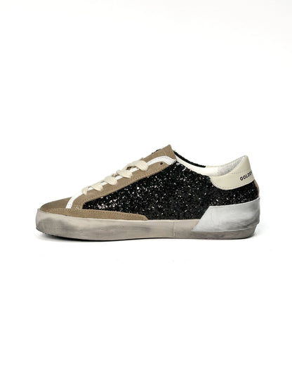 Golden Goose Superstar GGDB STAR Black Sparkles Brown