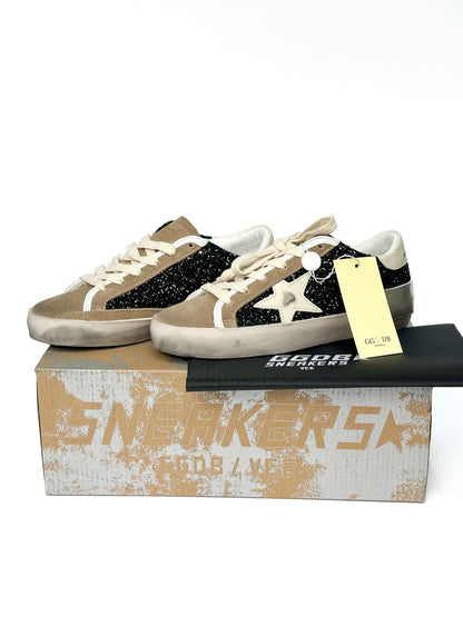 Golden Goose Superstar GGDB STAR Black Sparkles Brown