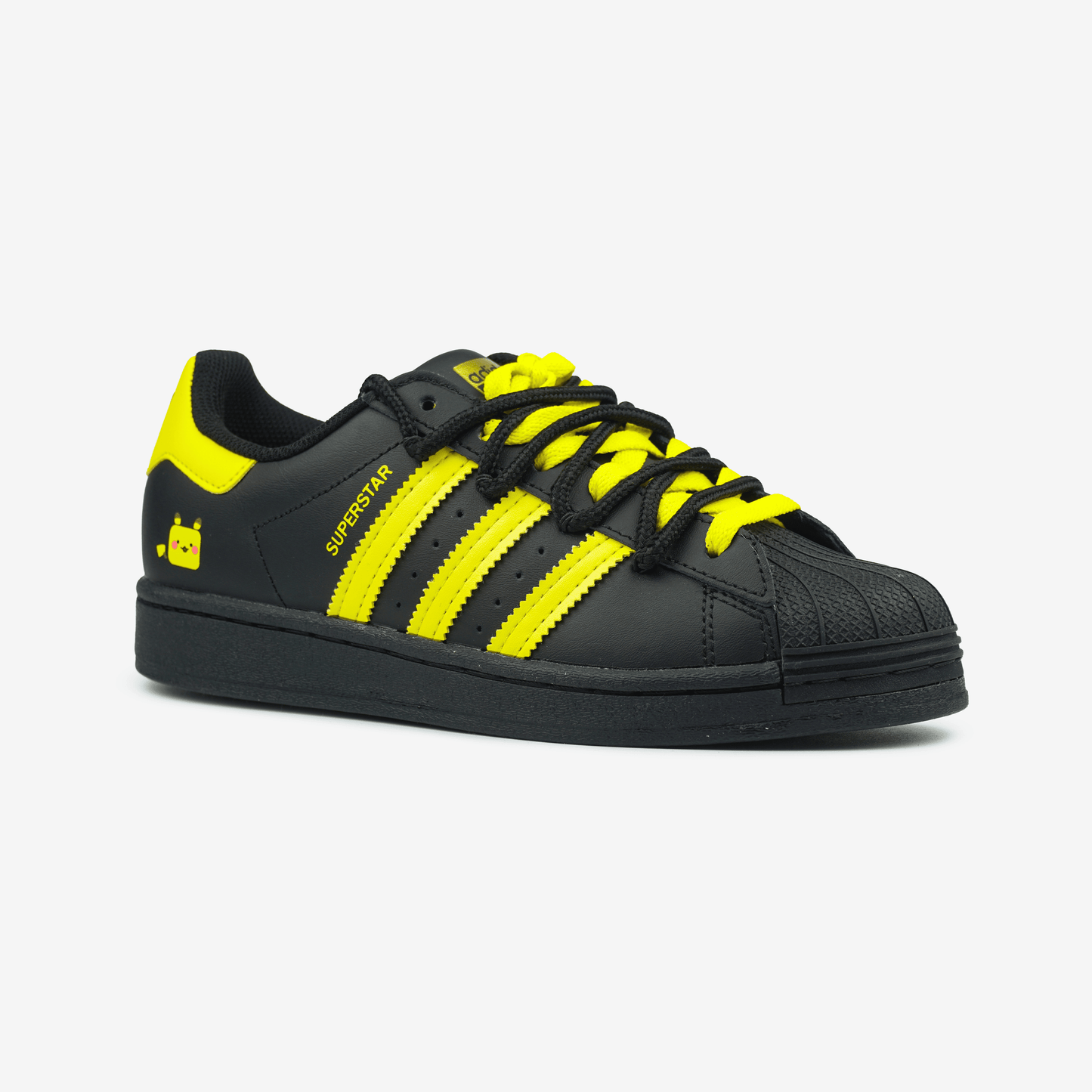 Adidas Superstar Pokemon Black Yellow Custom