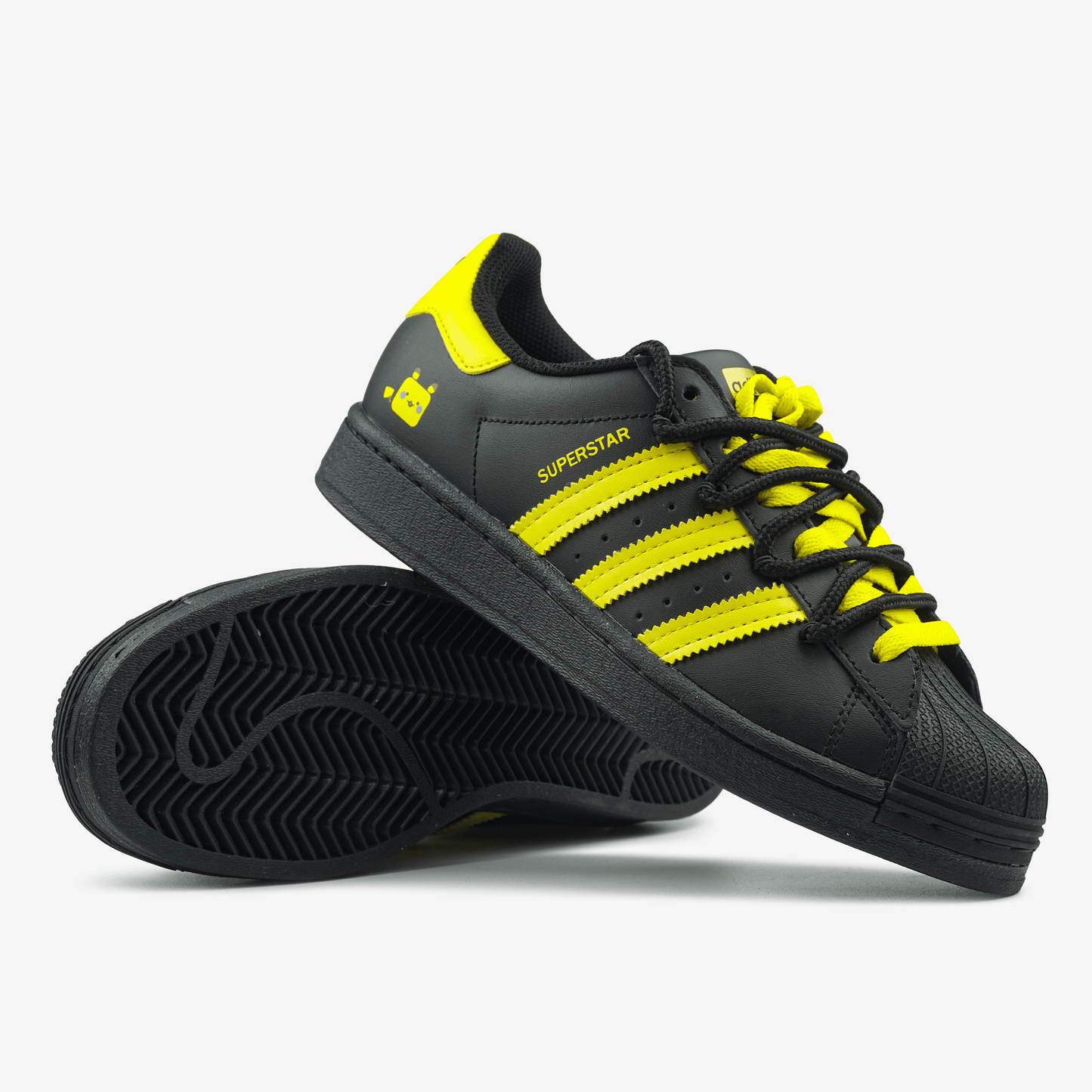 Adidas Superstar Pokemon Black Yellow Custom