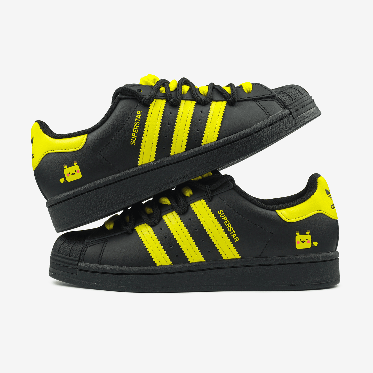 Adidas Superstar Pokemon Black Yellow Custom