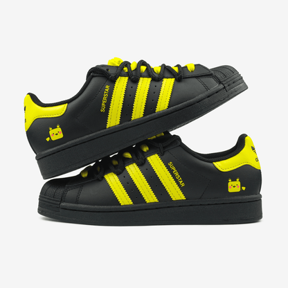 Adidas Superstar Pokemon Black Yellow Custom