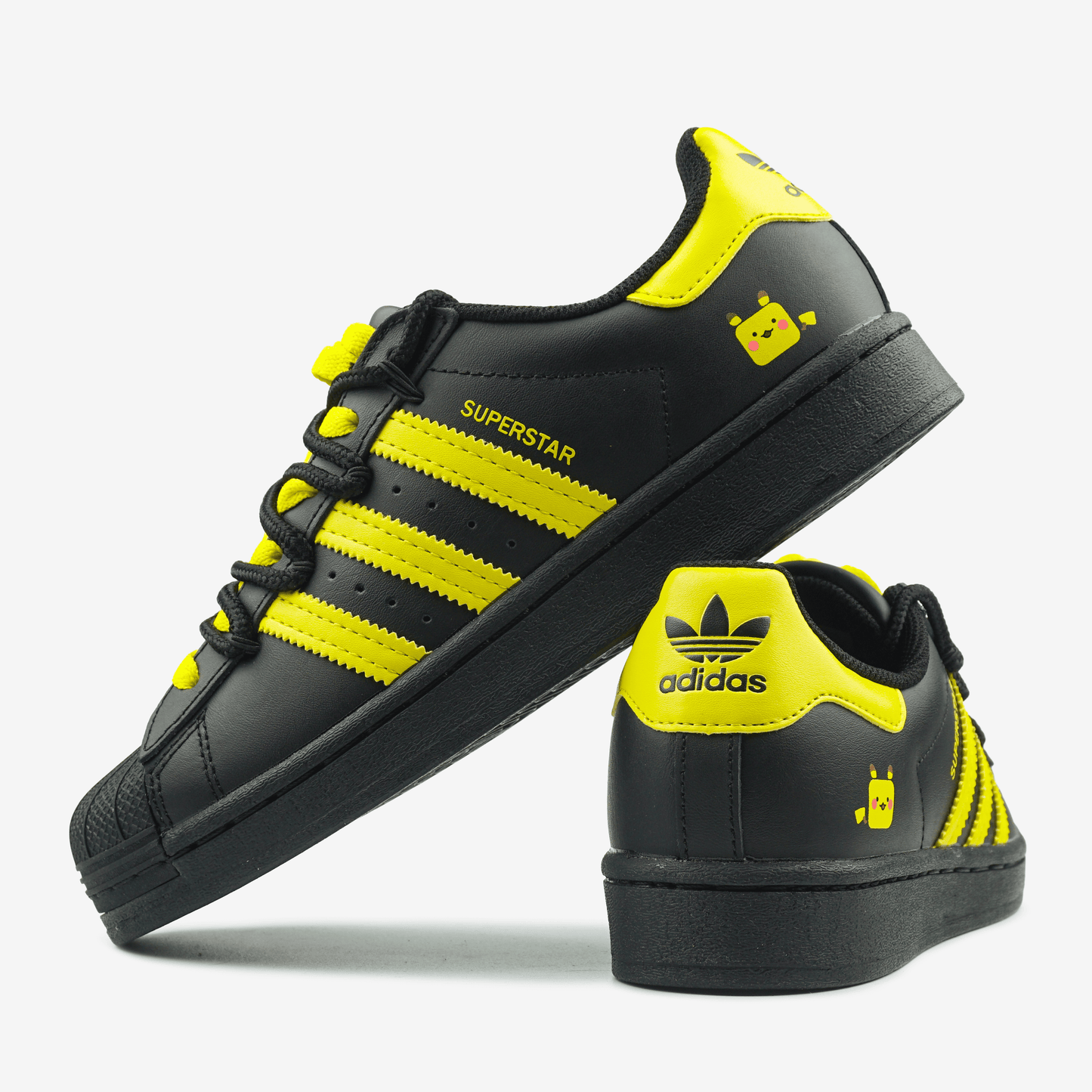 Adidas Superstar Pokemon Black Yellow Custom