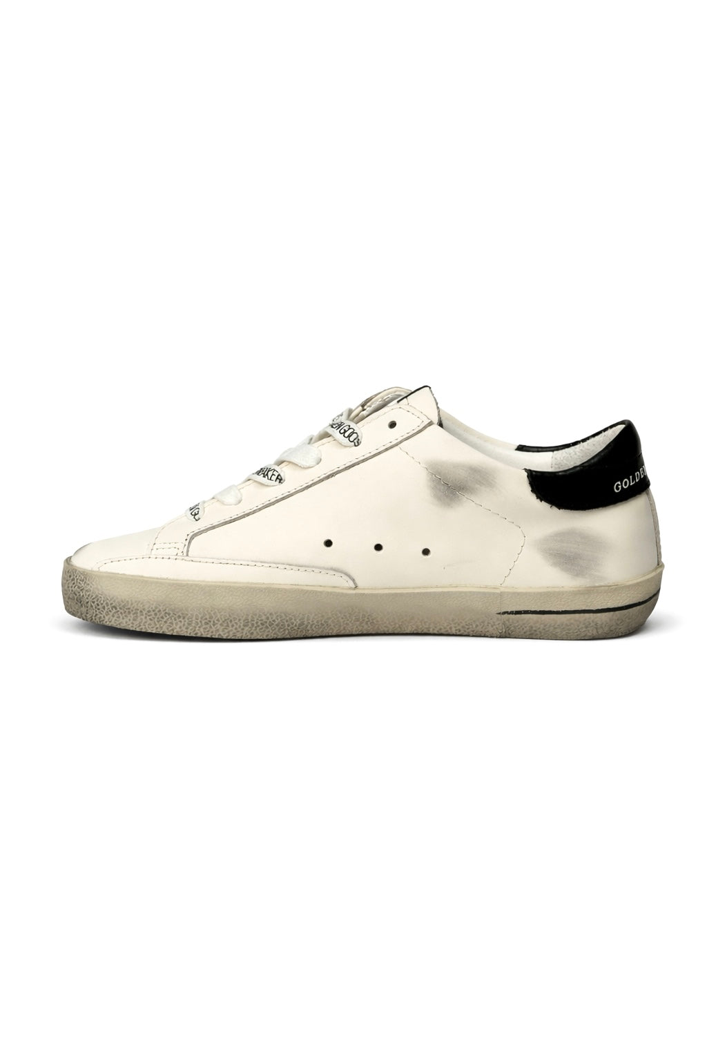 Golden Goose Superstar White Black Inscription