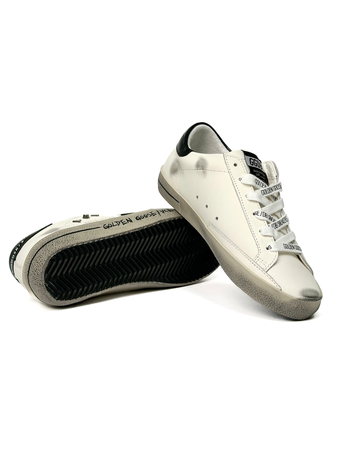 Golden Goose Superstar White Black Inscription