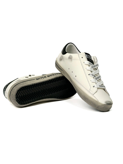 Golden Goose Superstar White Black Inscription