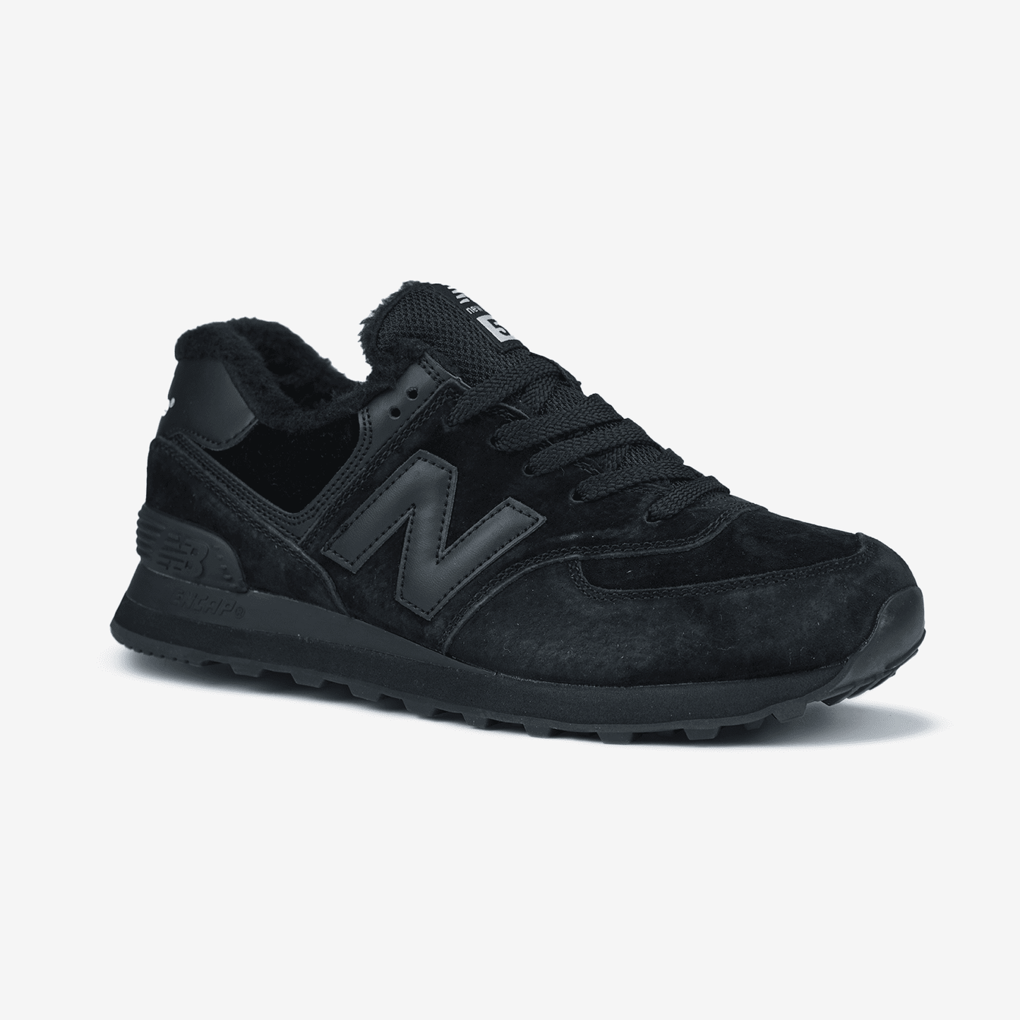New Balance 574 Black Dark Blue Хутро