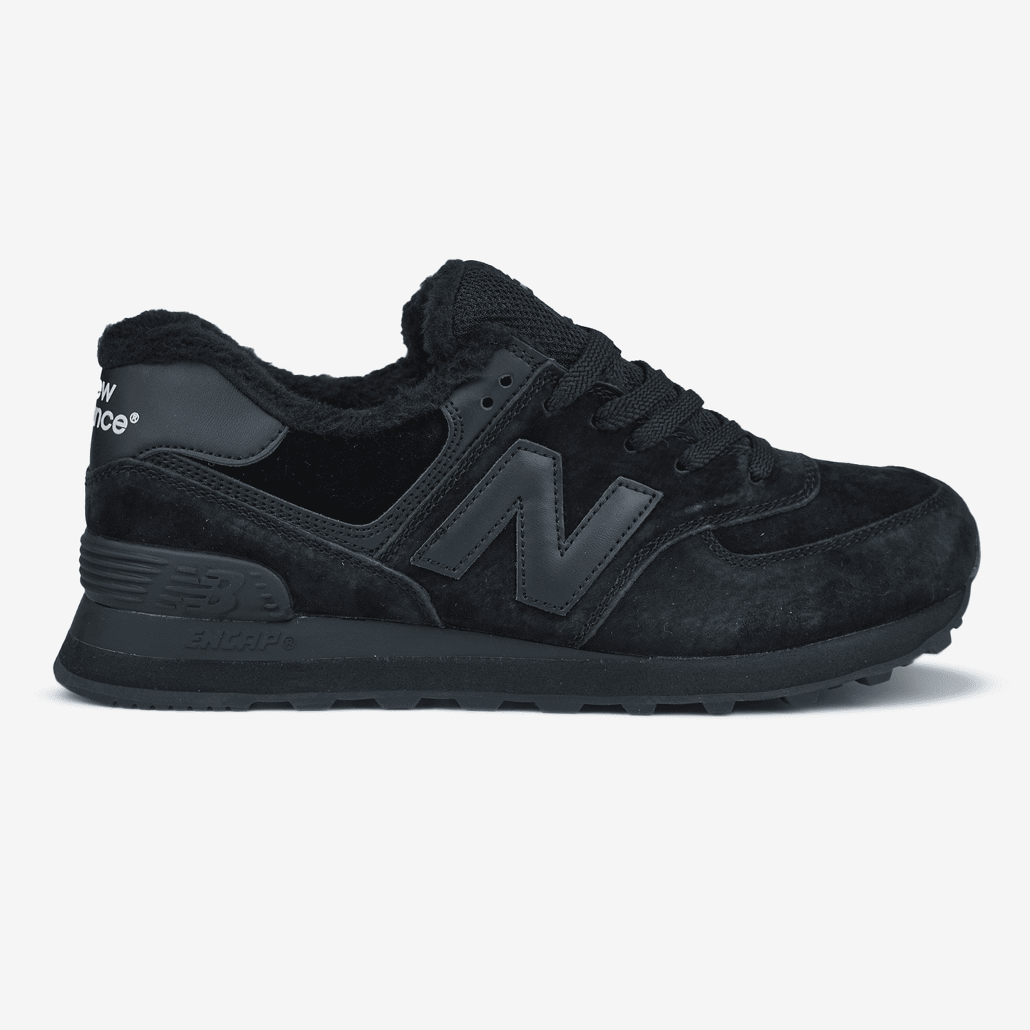 New Balance 574 Black Dark Blue Хутро