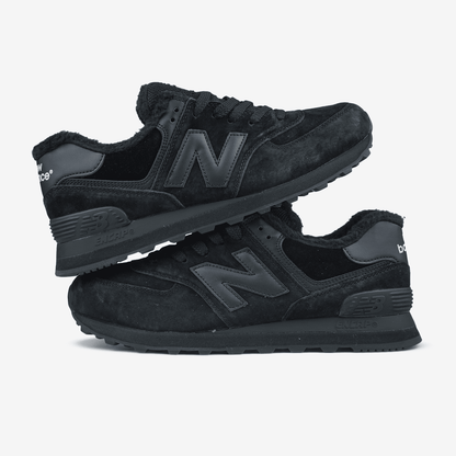 New Balance 574 Black Dark Blue Хутро