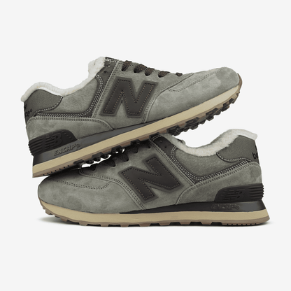New Balance 574 Grey Brown Khaki Хутро