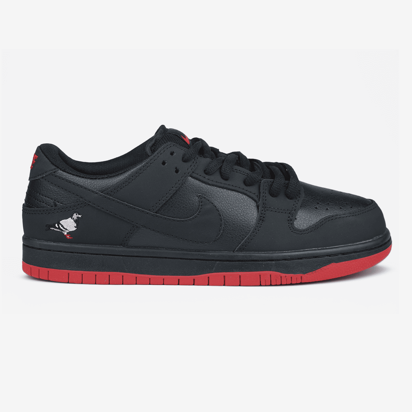 Nike Dunk Low Pigeon Black Red Хутро