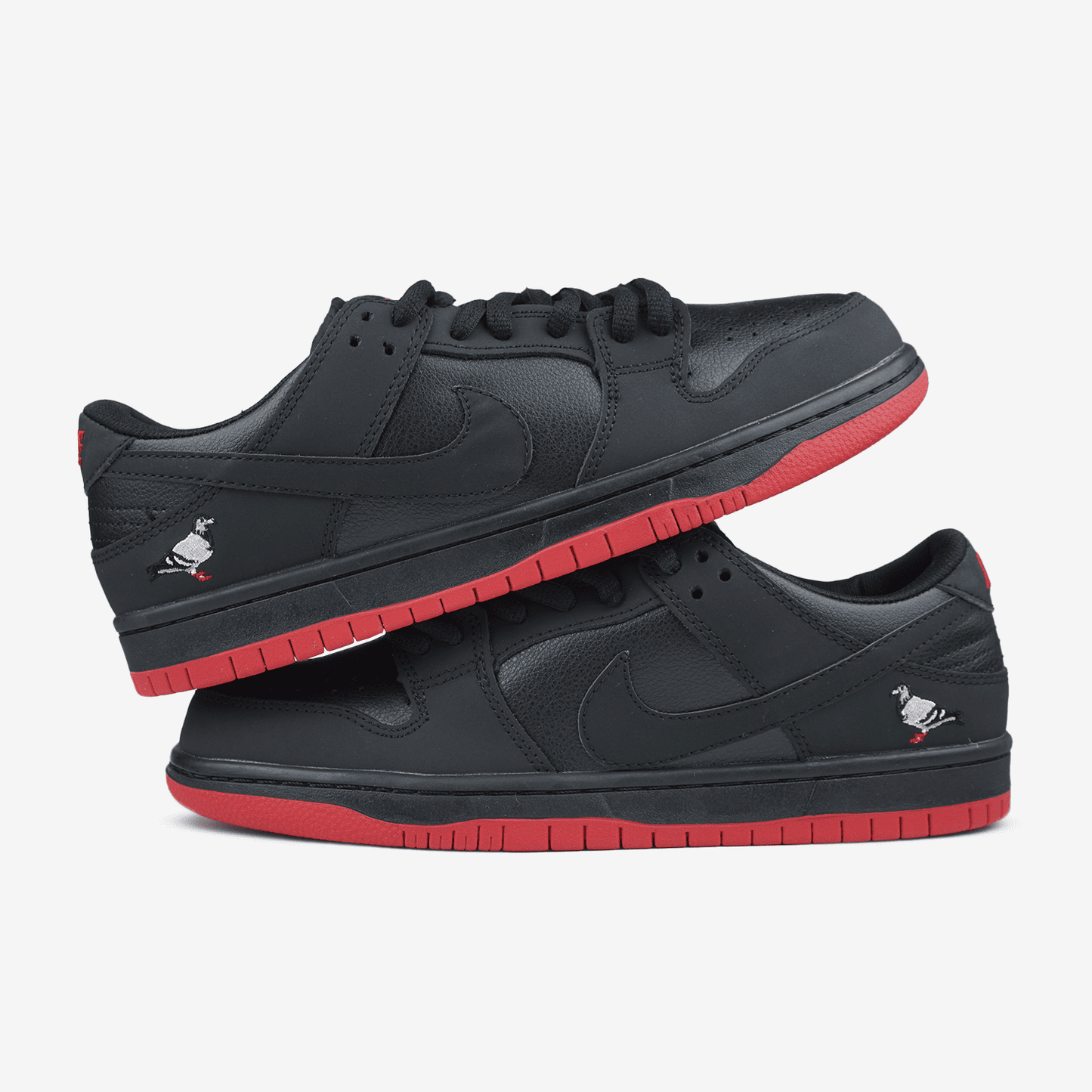 Nike Dunk Low Pigeon Black Red Хутро