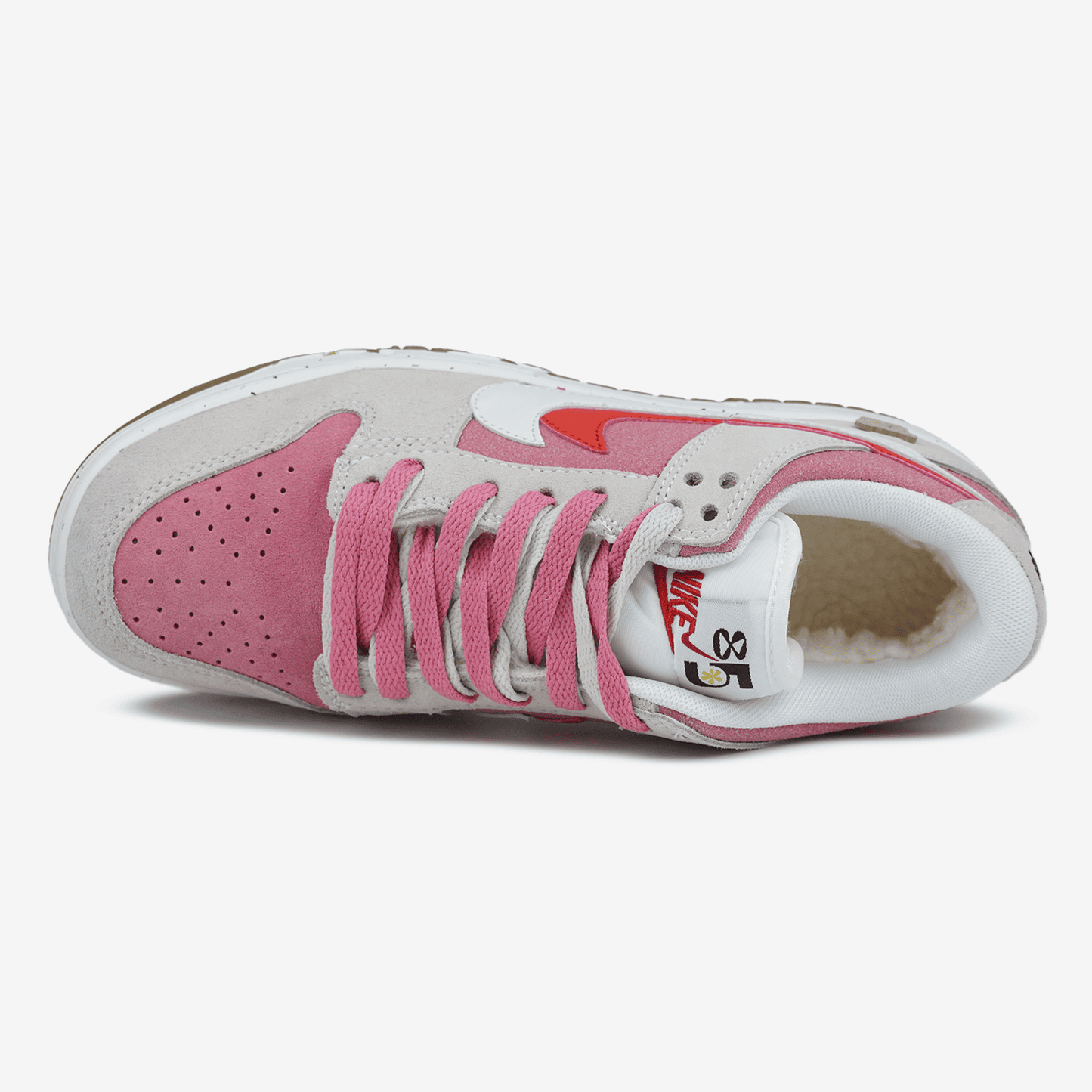 Nike Dunk SE 85 Double Swoosh Pink Rabbit Хутро