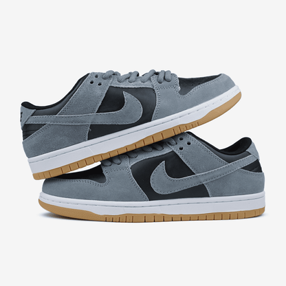 Nike SB Dunk Low Black Silver Хутро