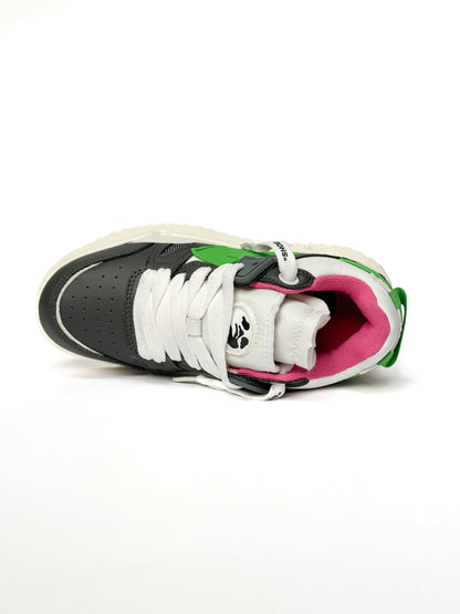 Off-White Sponge Mid Top Balck Green Pink