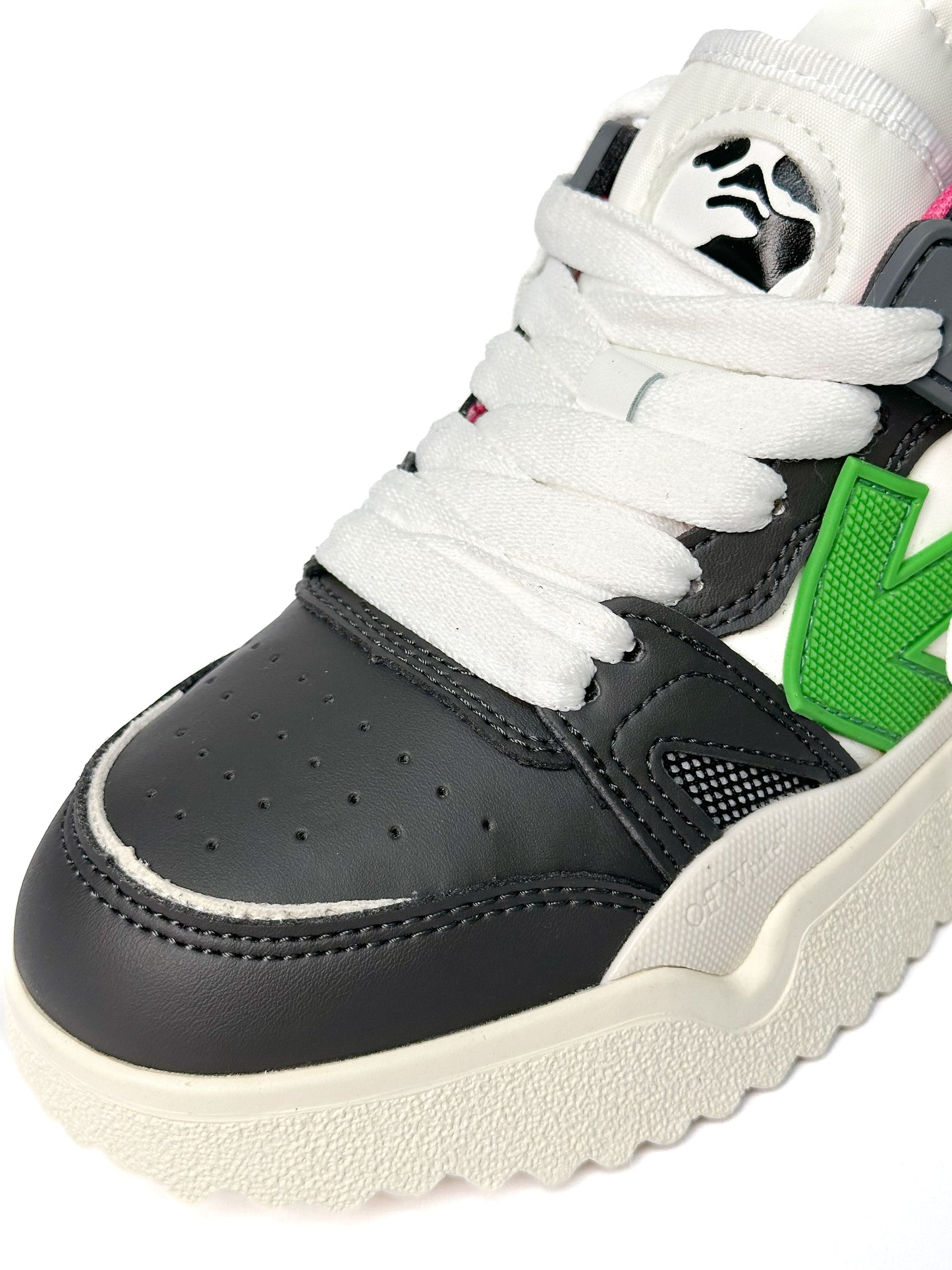 Off-White Sponge Mid Top Balck Green Pink