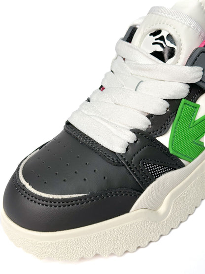Off-White Sponge Mid Top Balck Green Pink