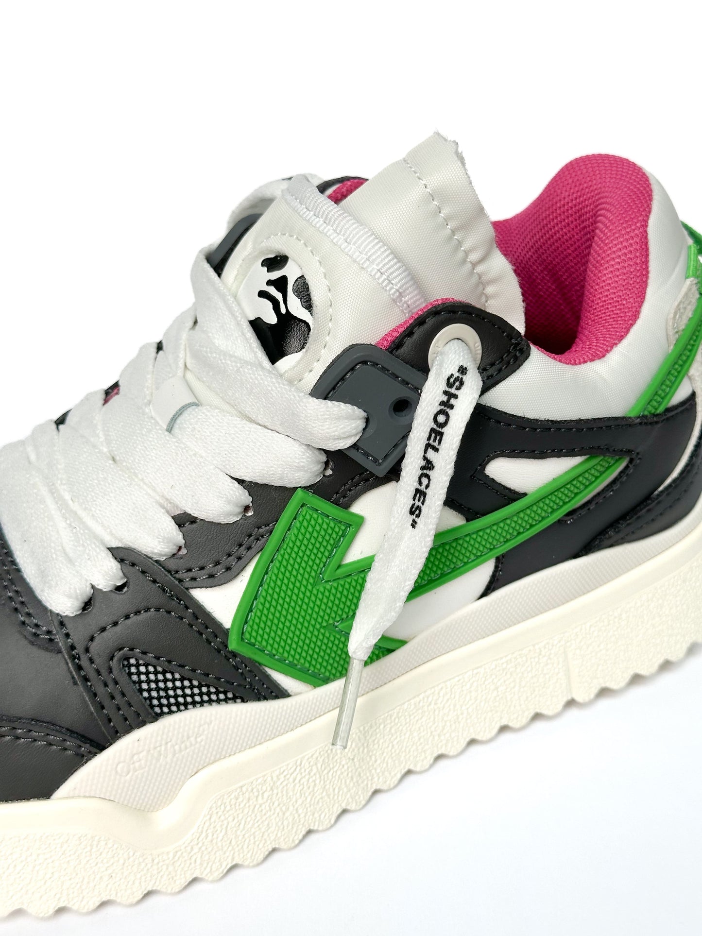 Off-White Sponge Mid Top Balck Green Pink