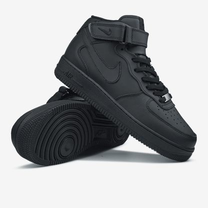 Nike Air Force 1 Classic High Black Fur (хутро)