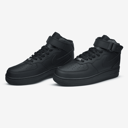 Nike Air Force 1 Classic High Black Fur (хутро)