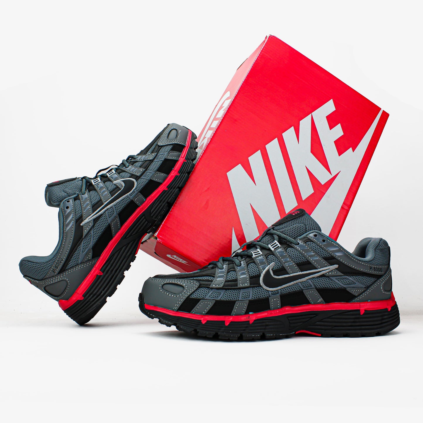 Nike P-6000 Grey Red