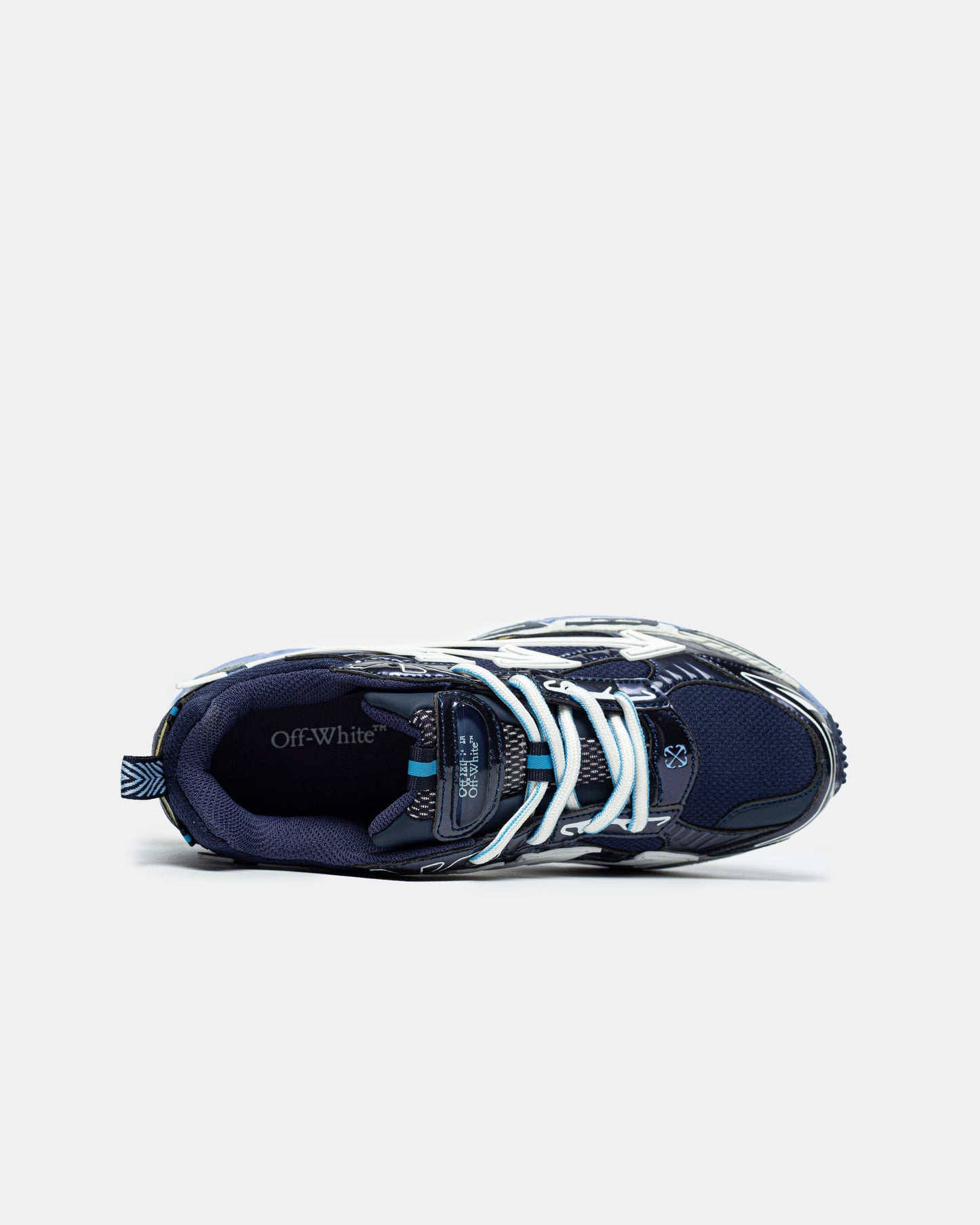 Off-White Be Right White Navy Blue Shark