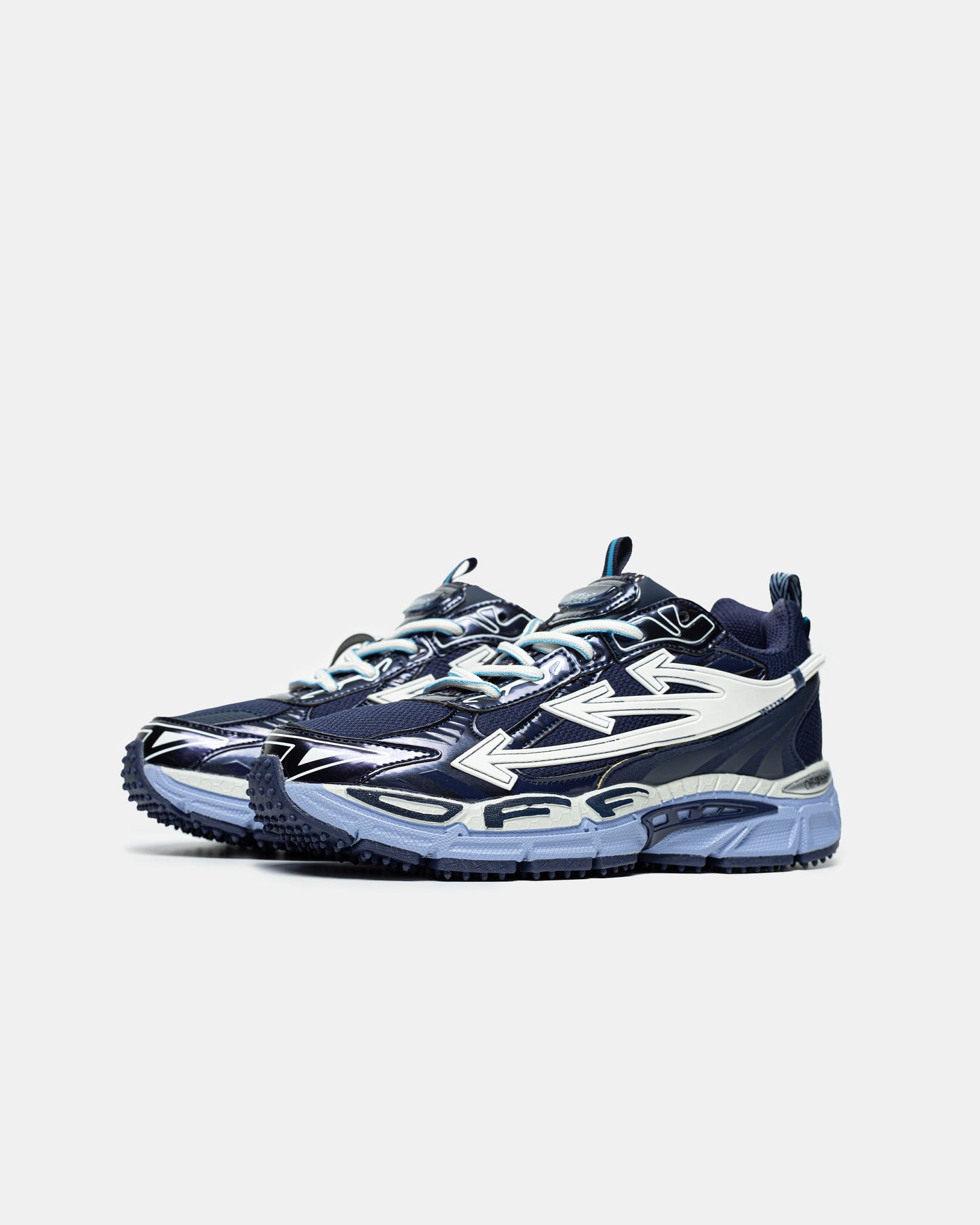 Off-White Be Right White Navy Blue Shark