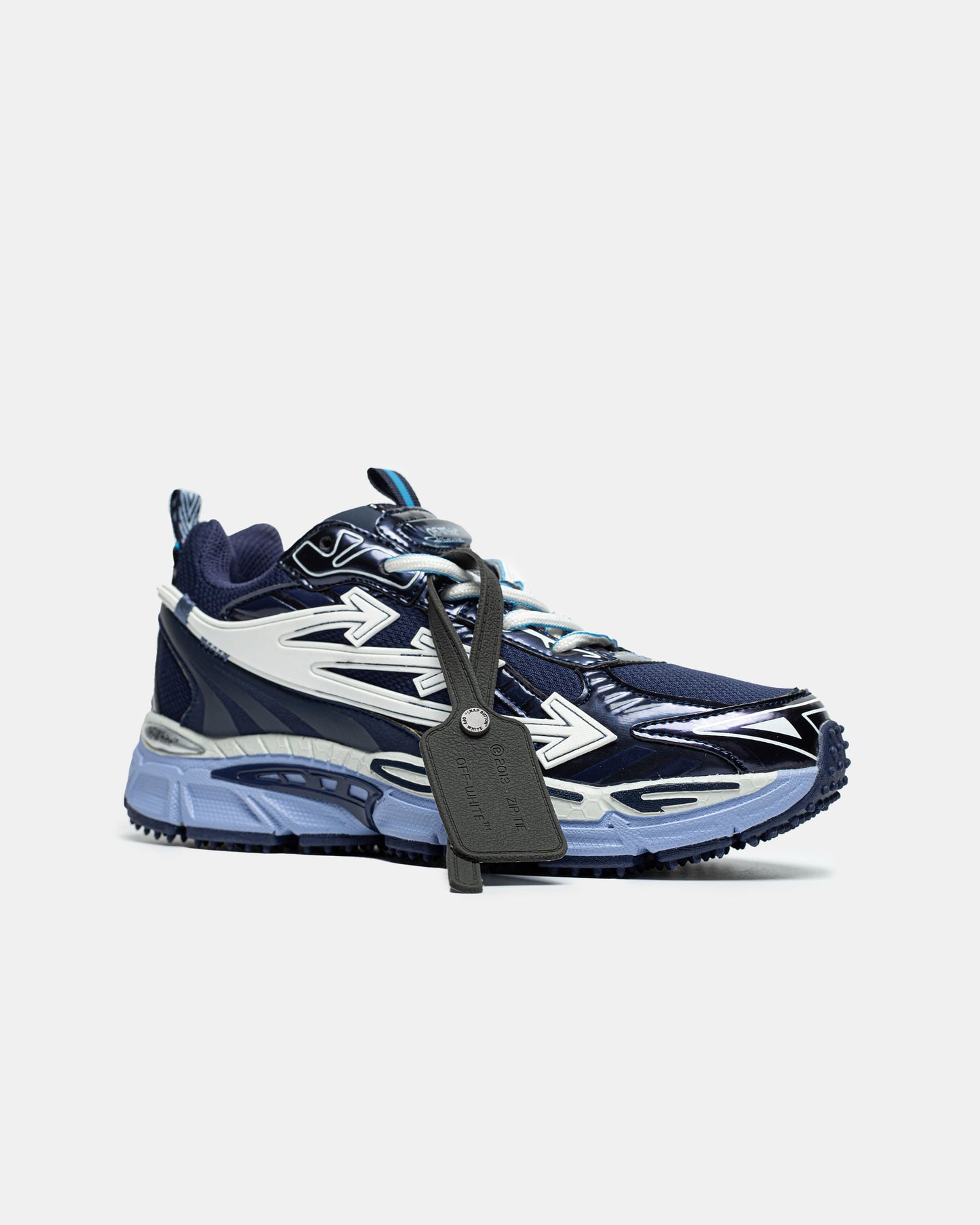 Off-White Be Right White Navy Blue Shark