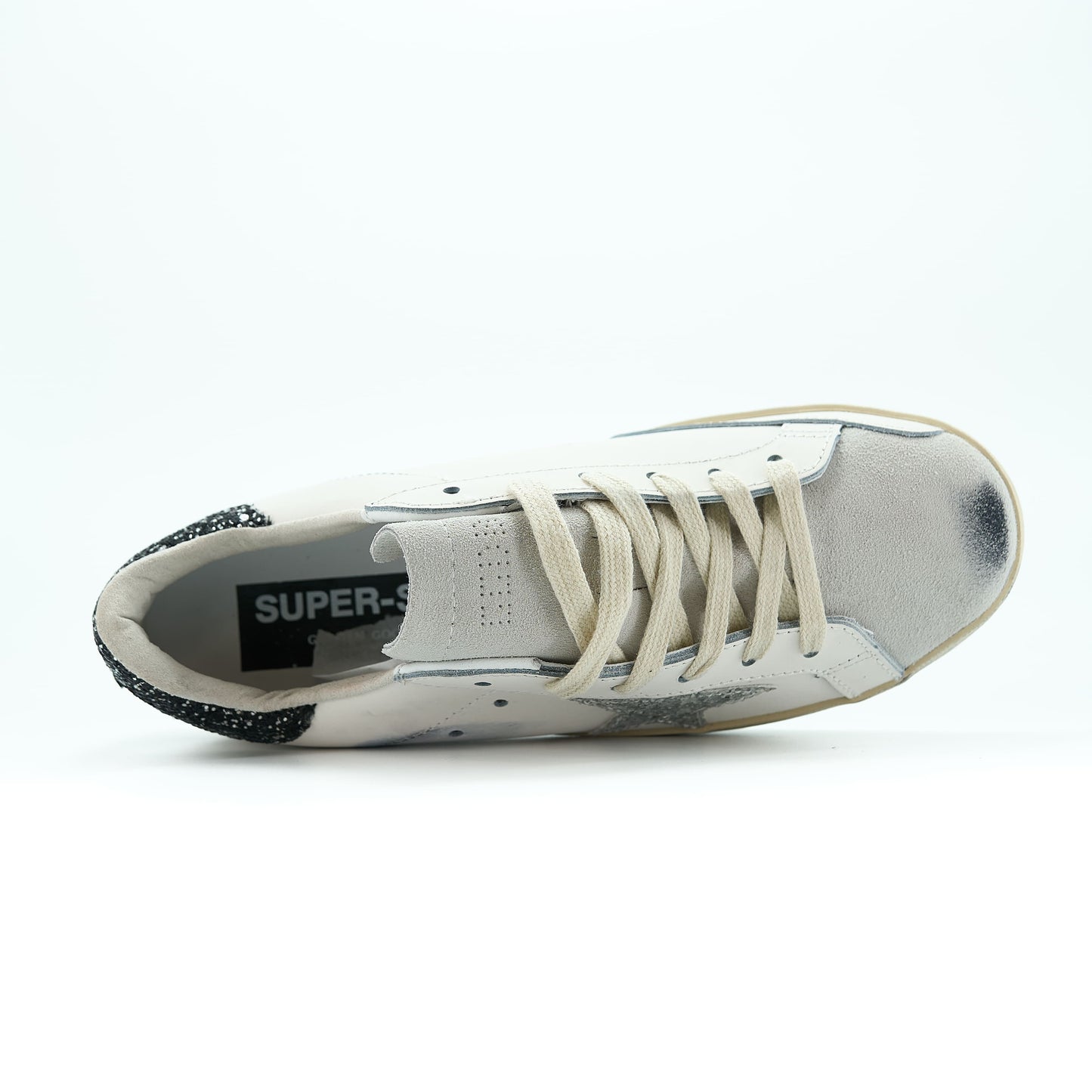 Golden Goose Superstar White Silver Black