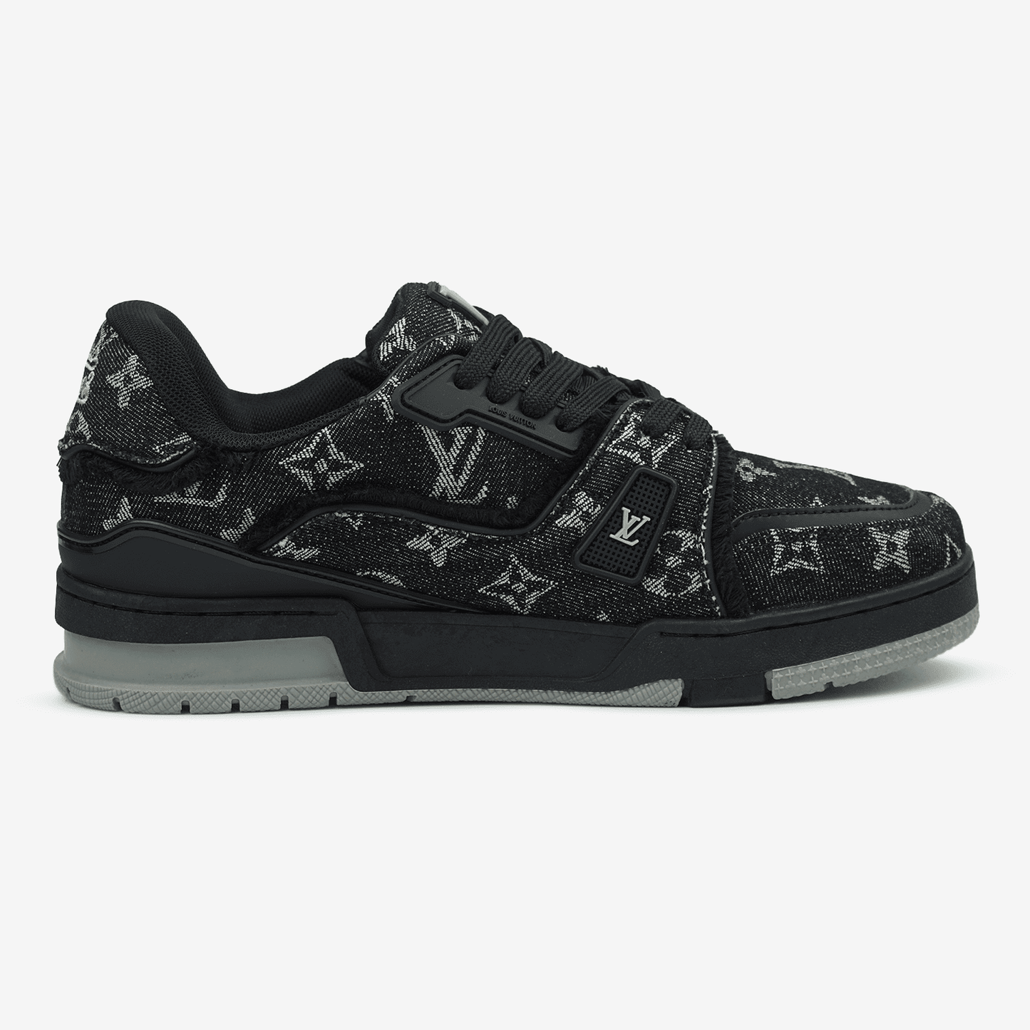 Louis Vuitton Trainer Black Grey Logo