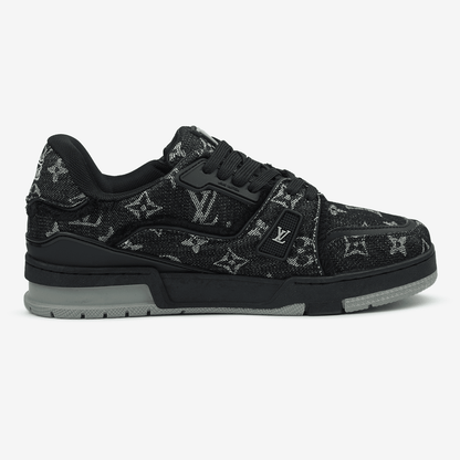 Louis Vuitton Trainer Black Grey Logo