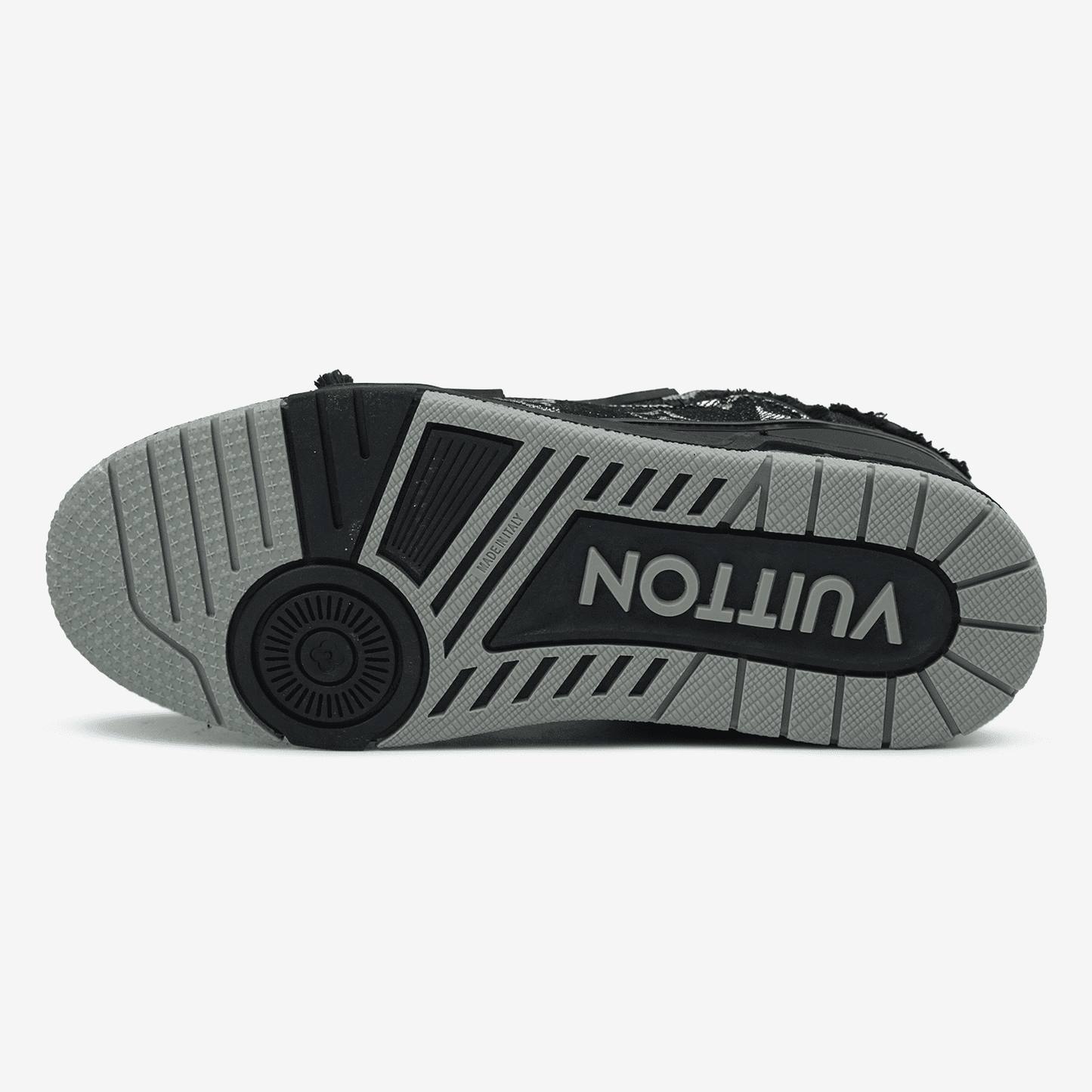 Louis Vuitton Trainer Black Grey Logo