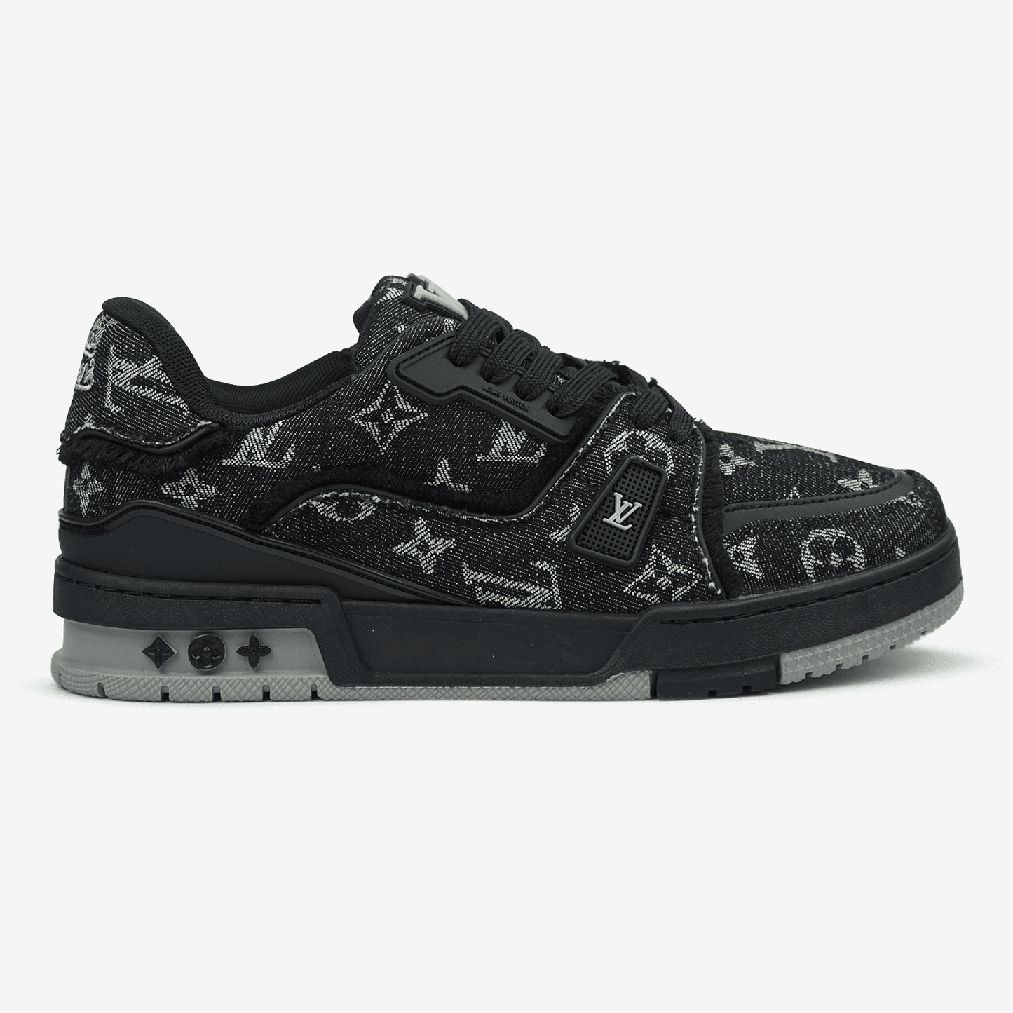 Louis Vuitton Trainer Black Grey Logo