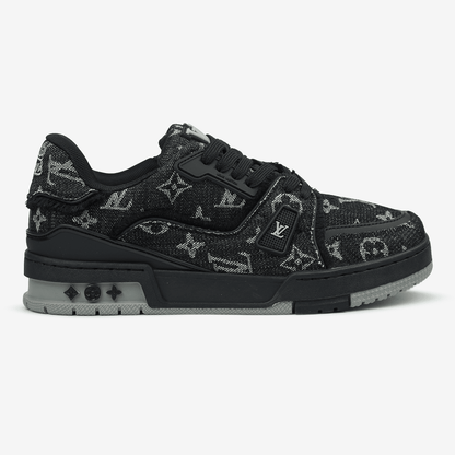 Louis Vuitton Trainer Black Grey Logo
