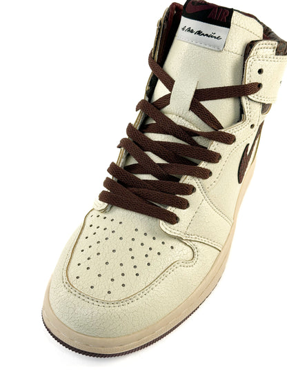 Nike Air Jordan 1 Retro Cracked Skin Beige Brown