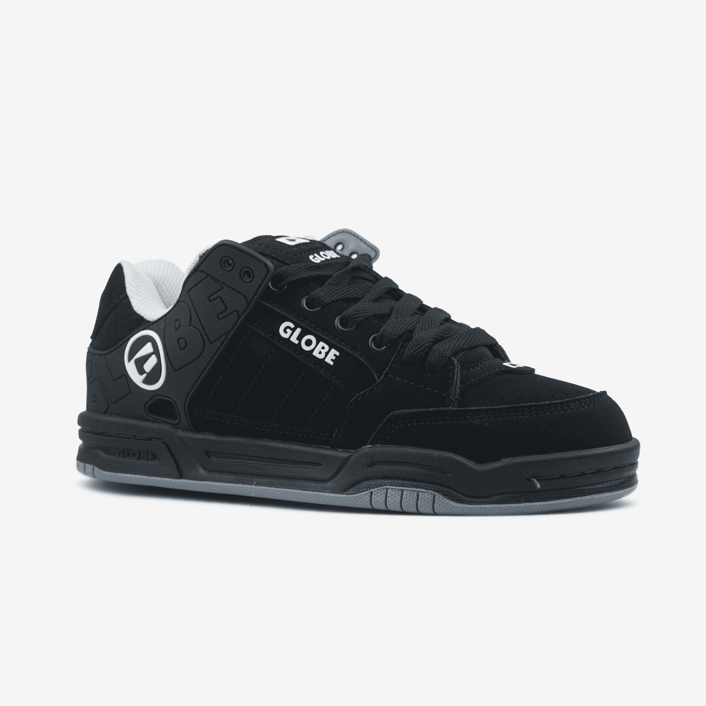 Globe Tilt Black White Logo