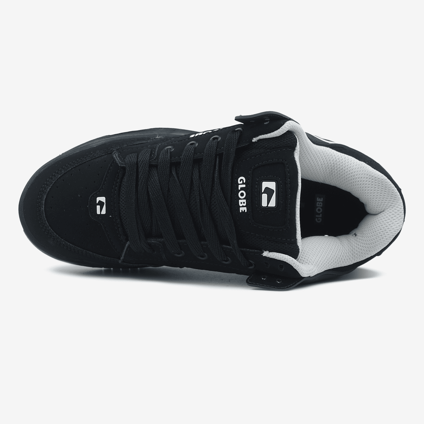 Globe Tilt Black White Logo