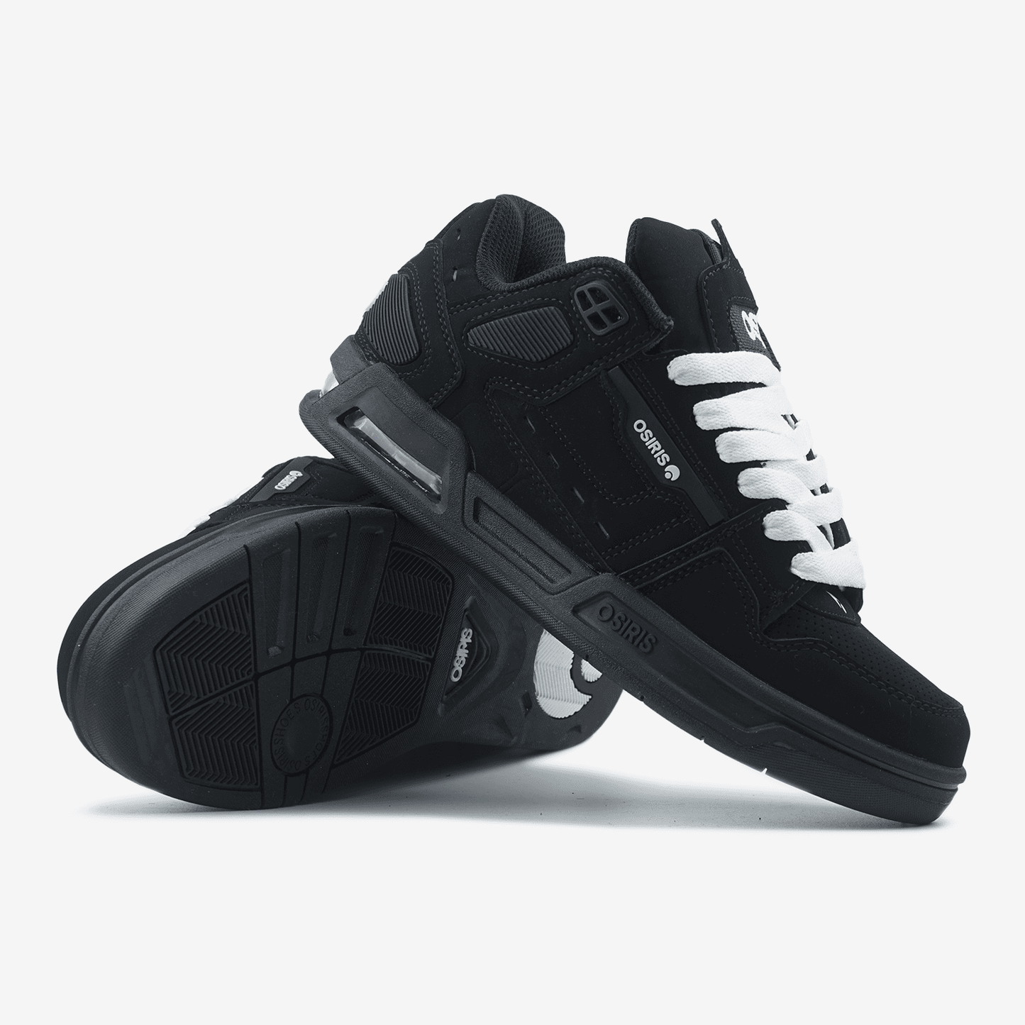 Osiris Peril Black White Laces