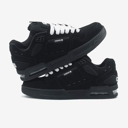 Osiris Peril Black White Laces