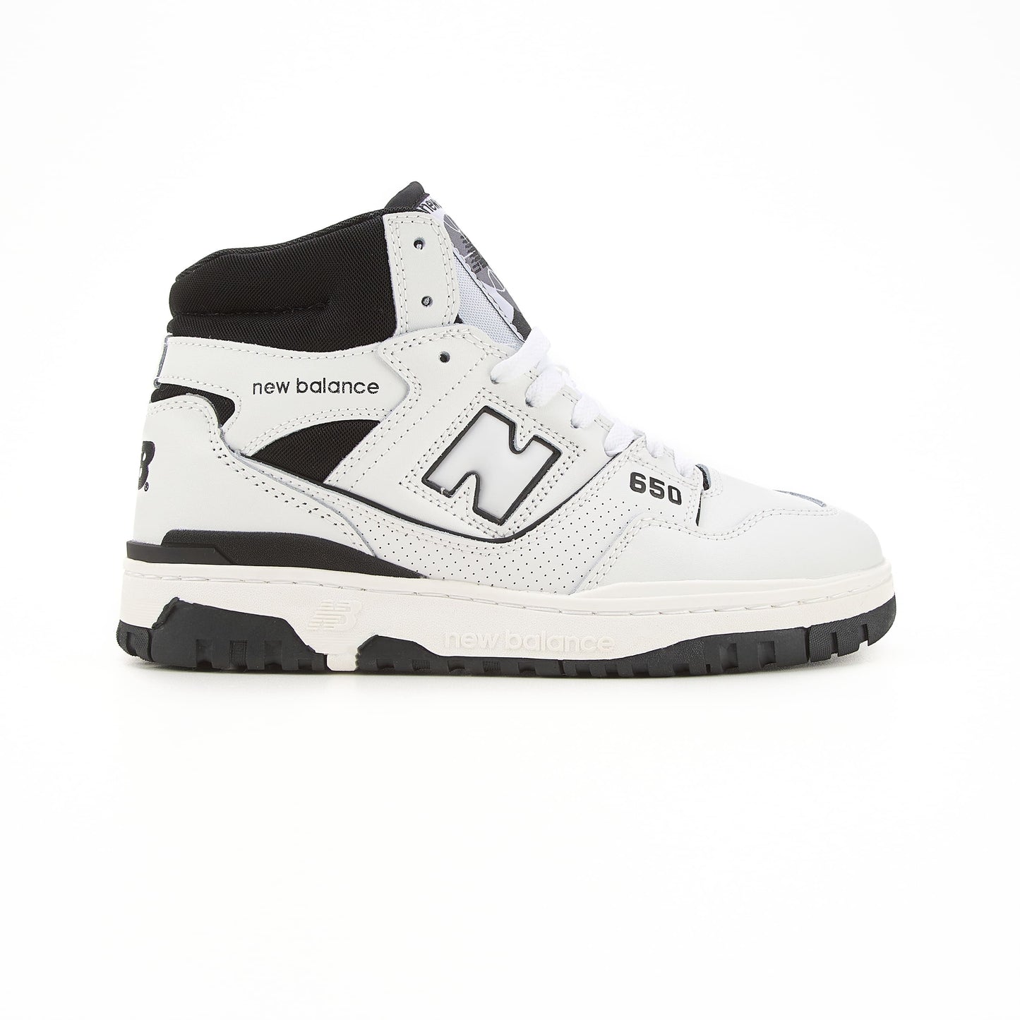 New Balance 650 Hight White Black Fur